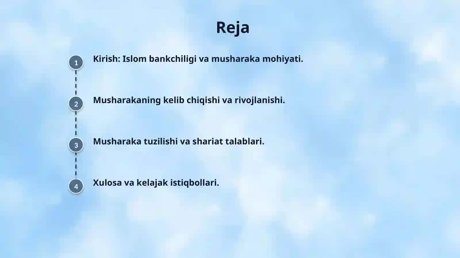 Banklarning Islom dunyosiga kirib kelishi_Musharaka: kelib chiqishi va tuzilishi. Musharakaga shariat talablari. 2