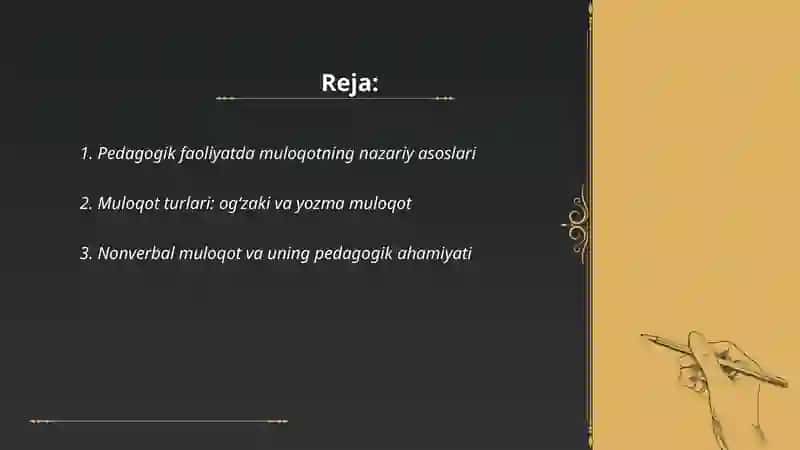 Pedagogik faoliyatda muloqot 2