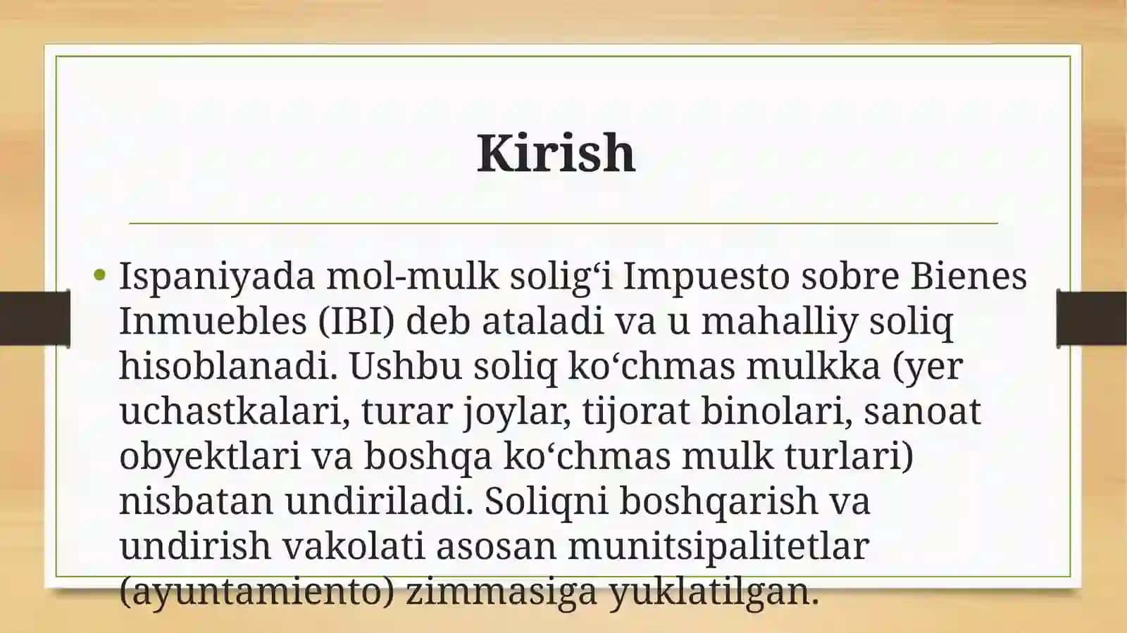Ispaniya davlati mol mulk soligʻi 2