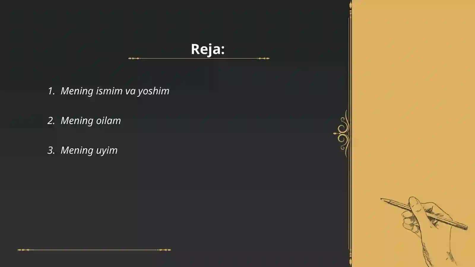 Mening ismim va yoshim 2