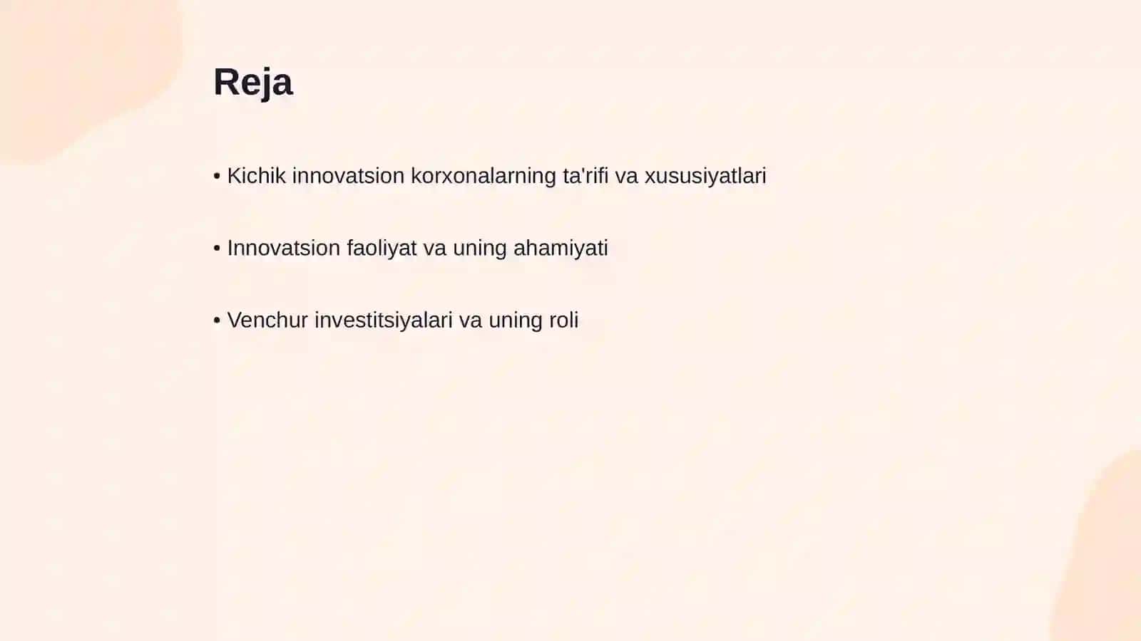 Innovatsion Menejment Fanidan 2