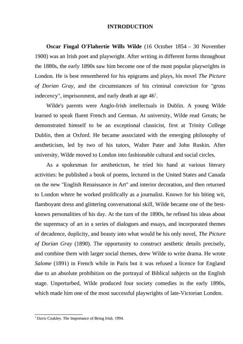 Literary Works of Oscar Wilde 2