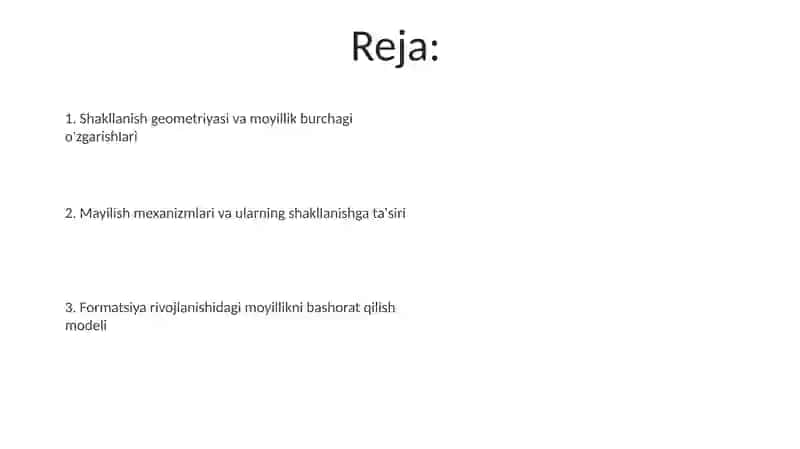 Eğimli Formatsiyalar bo'yicha Taqdimotlar 2