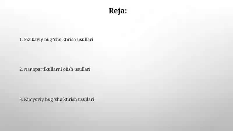 Nanozarrachalarni olish usullari 2