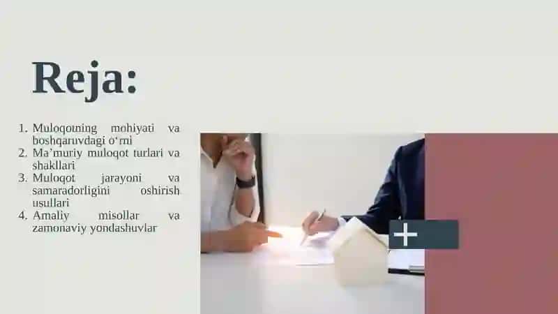 Ma’muriy menejmentda muloqot tushunchasi 2