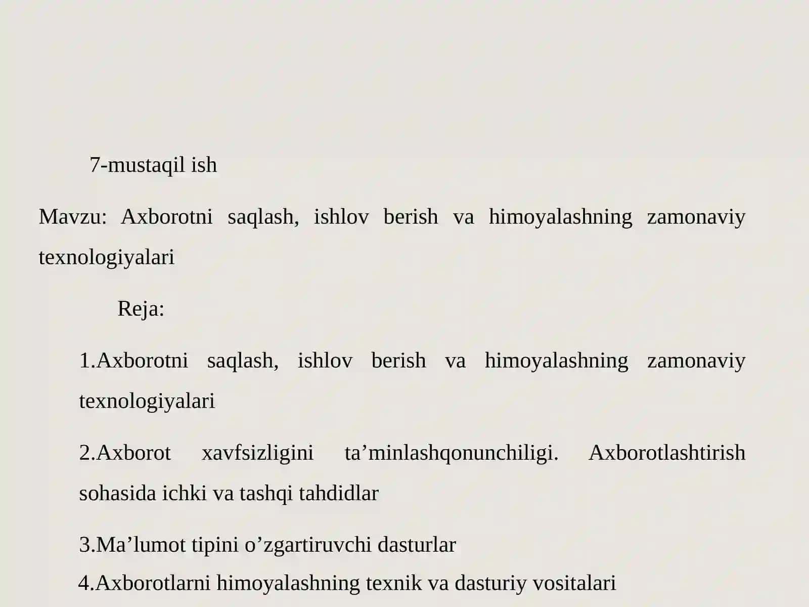 Iqtisodiyotda axborot komplekslari va texnologiyalari 2