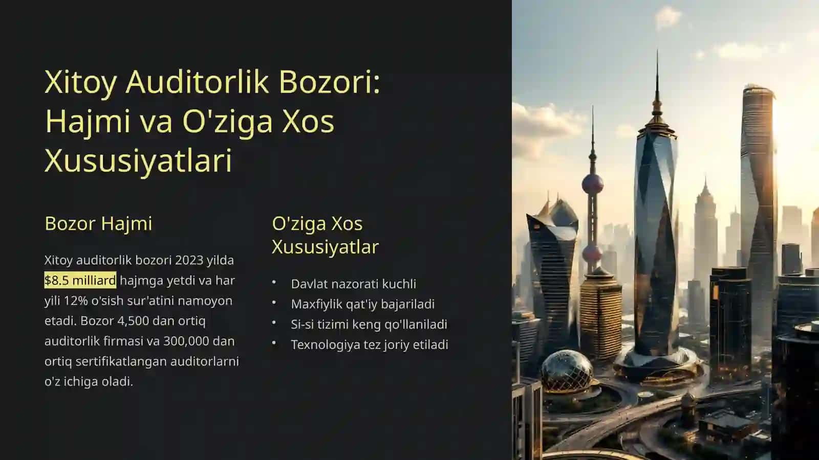Xitoyda Auditorlik Jarayoni: Global Taqqoslash va Ko'rsatkichlar 2