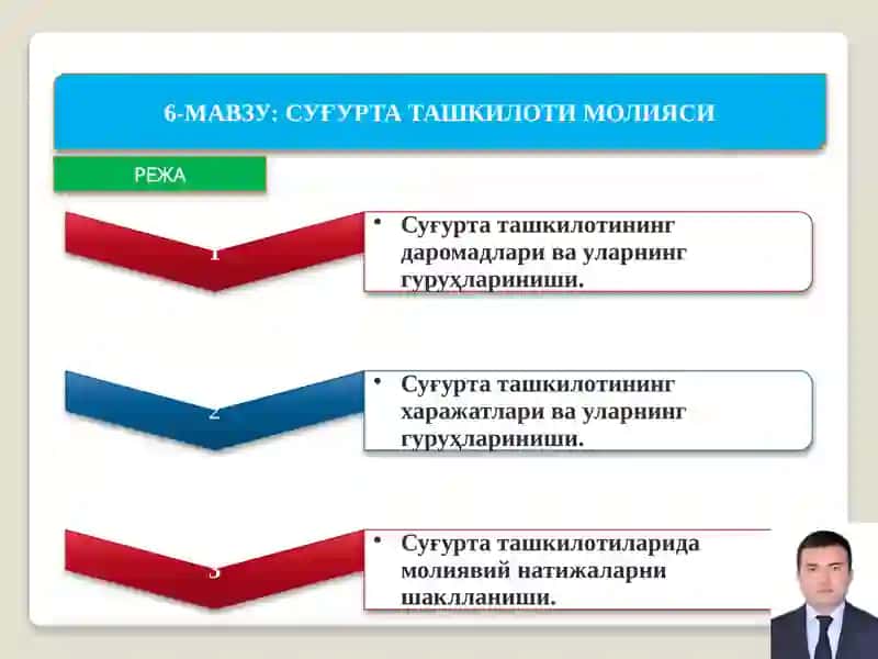СУҒУРТА ТАШКИЛОТИ МОЛИЯСИ 2