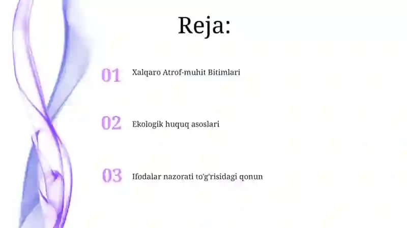 Ekologiya tabiatni muhofaza qilish qonun va tamoyillari 2