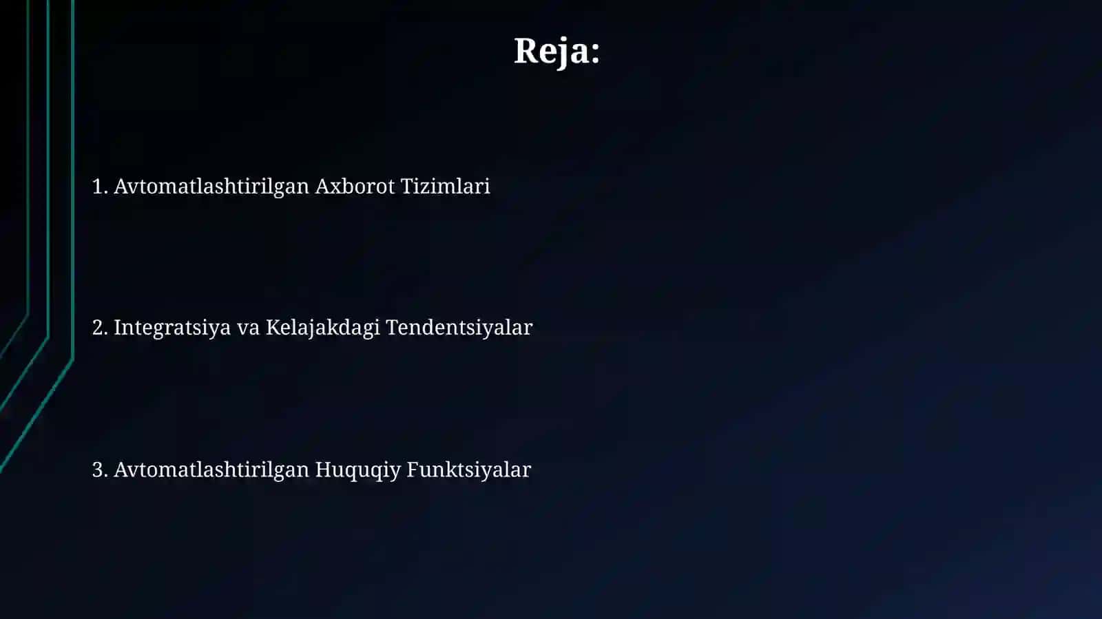 Avtomatlashtirilgan Huquqiy Funktsiyalar 2
