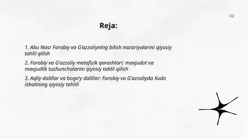 Abu nasr Forobiy va Gʼazzoliyning falsafa ilmiga oid qarashlarini qiyosiy tahlil qilish 2