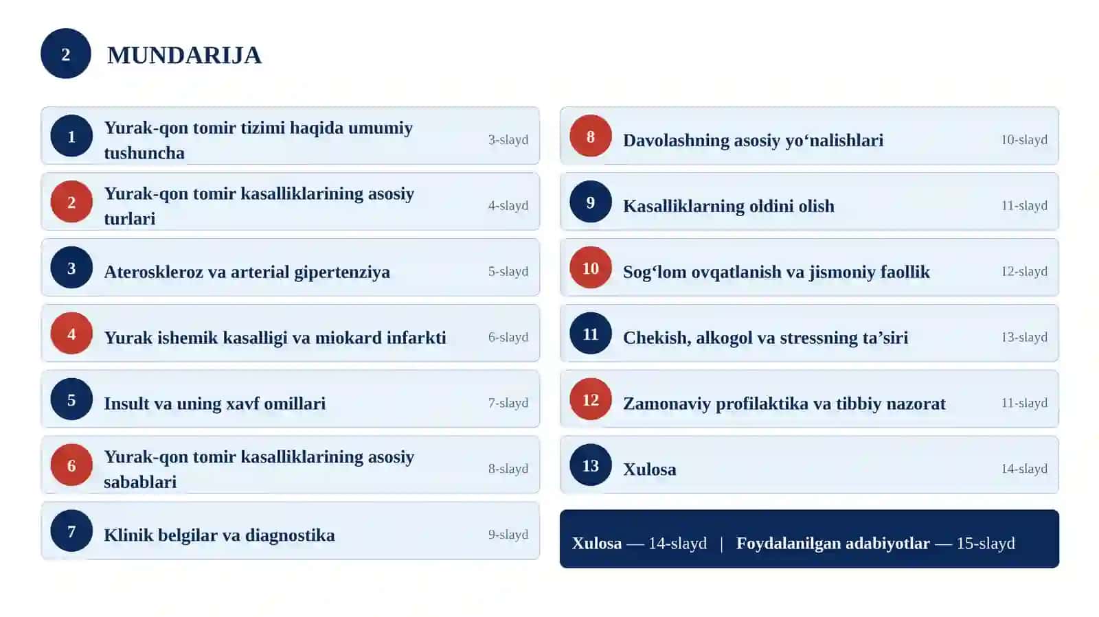 YURAK-QON TOMIR KASALLIKLARI VA ULARNING OLDINI OLISH 2
