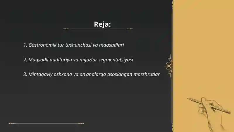 Gastronomik turni loyihalash 2