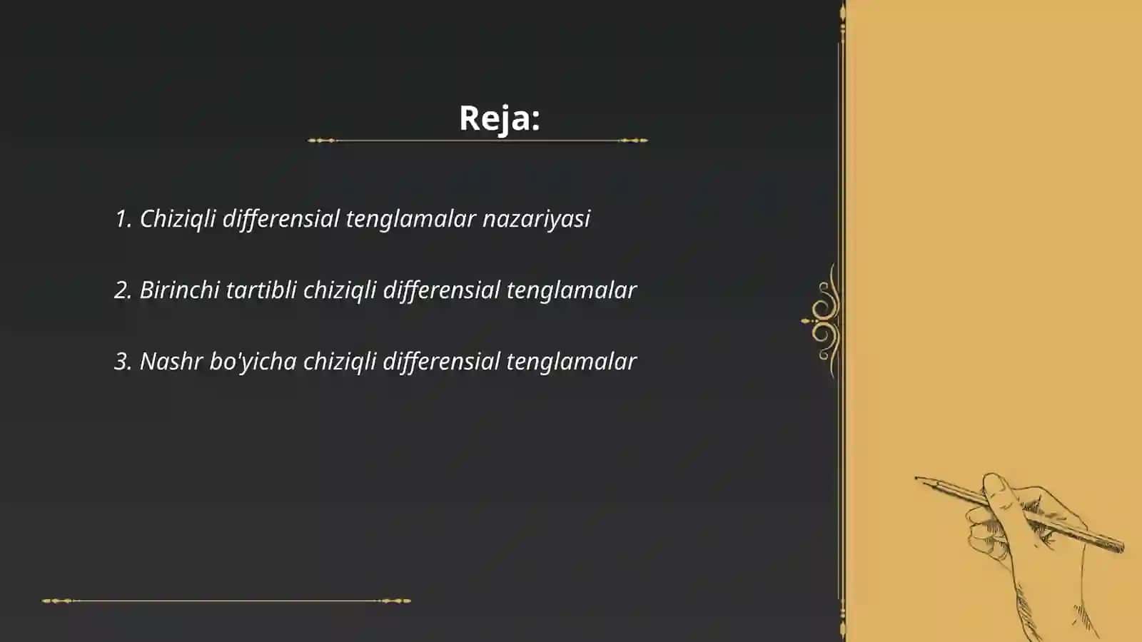 Chiziqli differensial tenglamalar 2