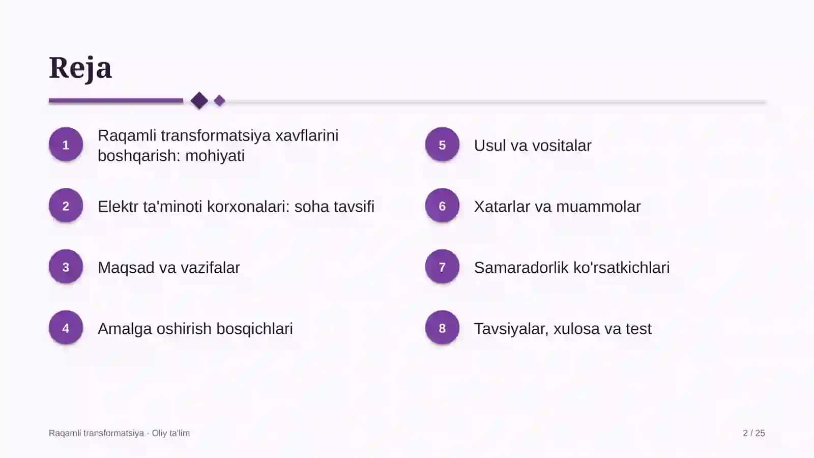 Elektr ta'minoti korxonalarida raqamli transformatsiya xavflarini boshqarish 2