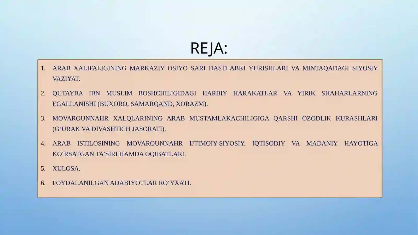 ARAB XALIFALIGINING MOVAROUNNAHRNI ZABT ETISHI: URUSHLAR, STRATEGIYALAR VA TARIXIY OQIBATLAR 2
