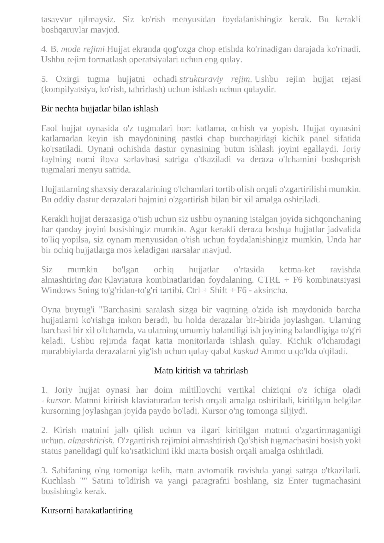 Word dasturi 2