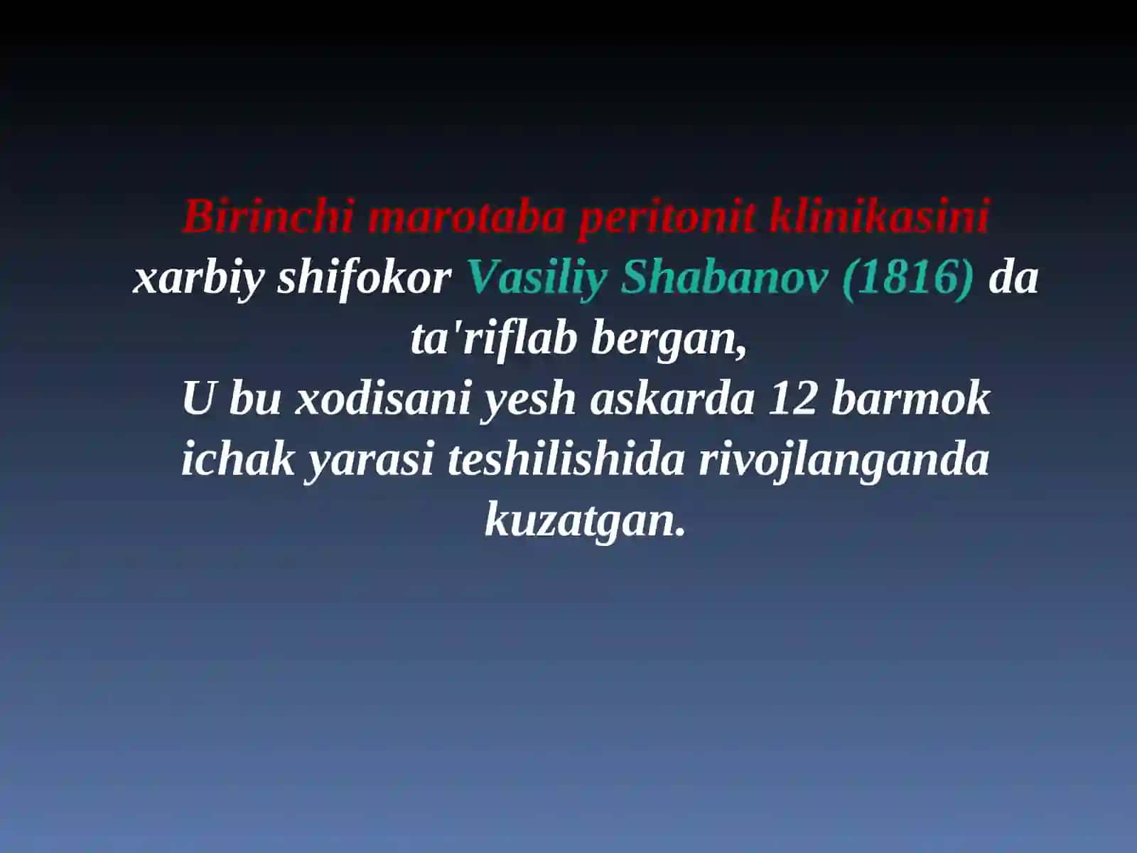 O‘tkir peritonit 2
