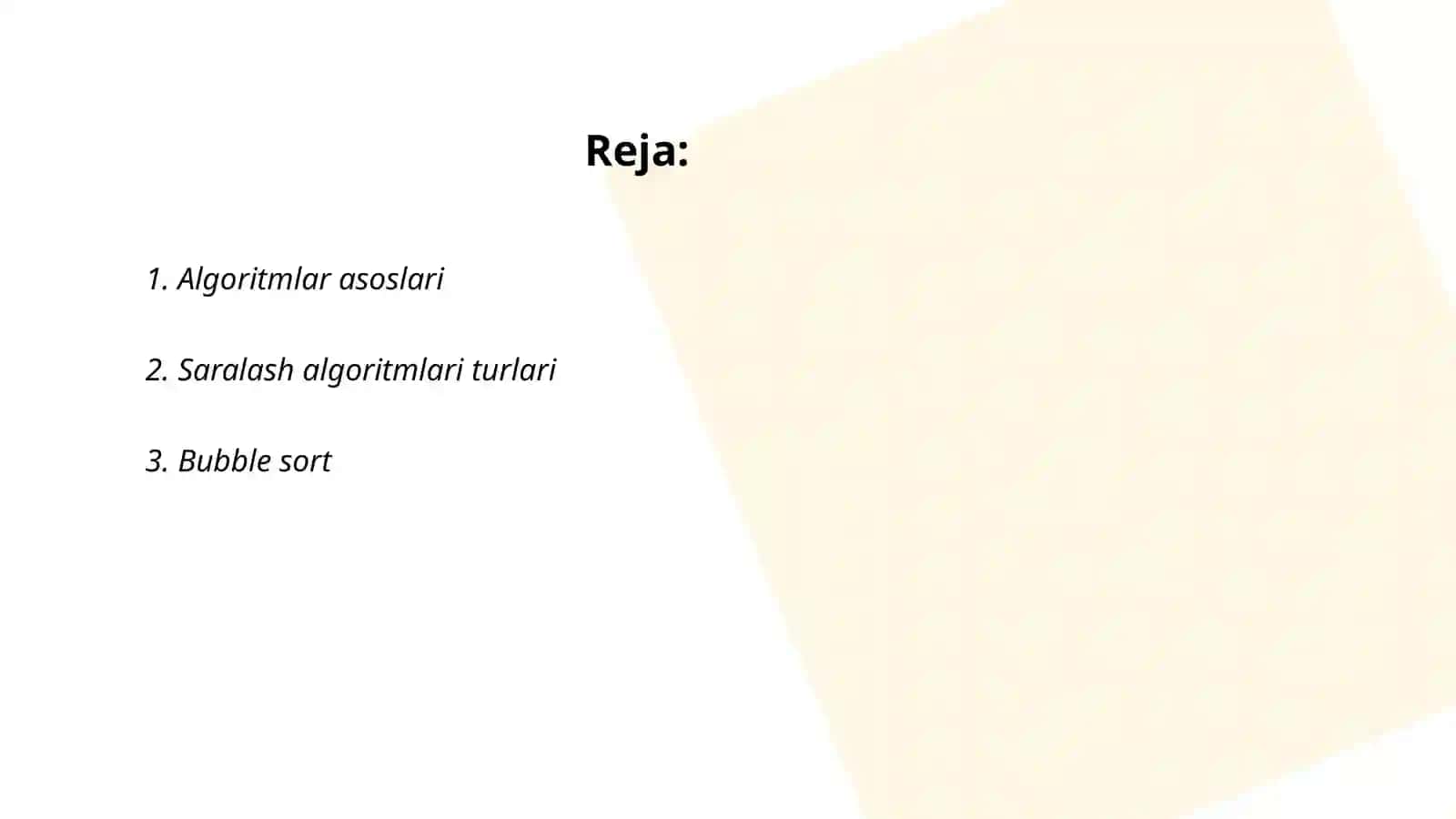 Algoritmlar asoslari 2