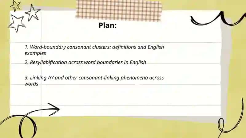 Word-boundary consonant clusters 2