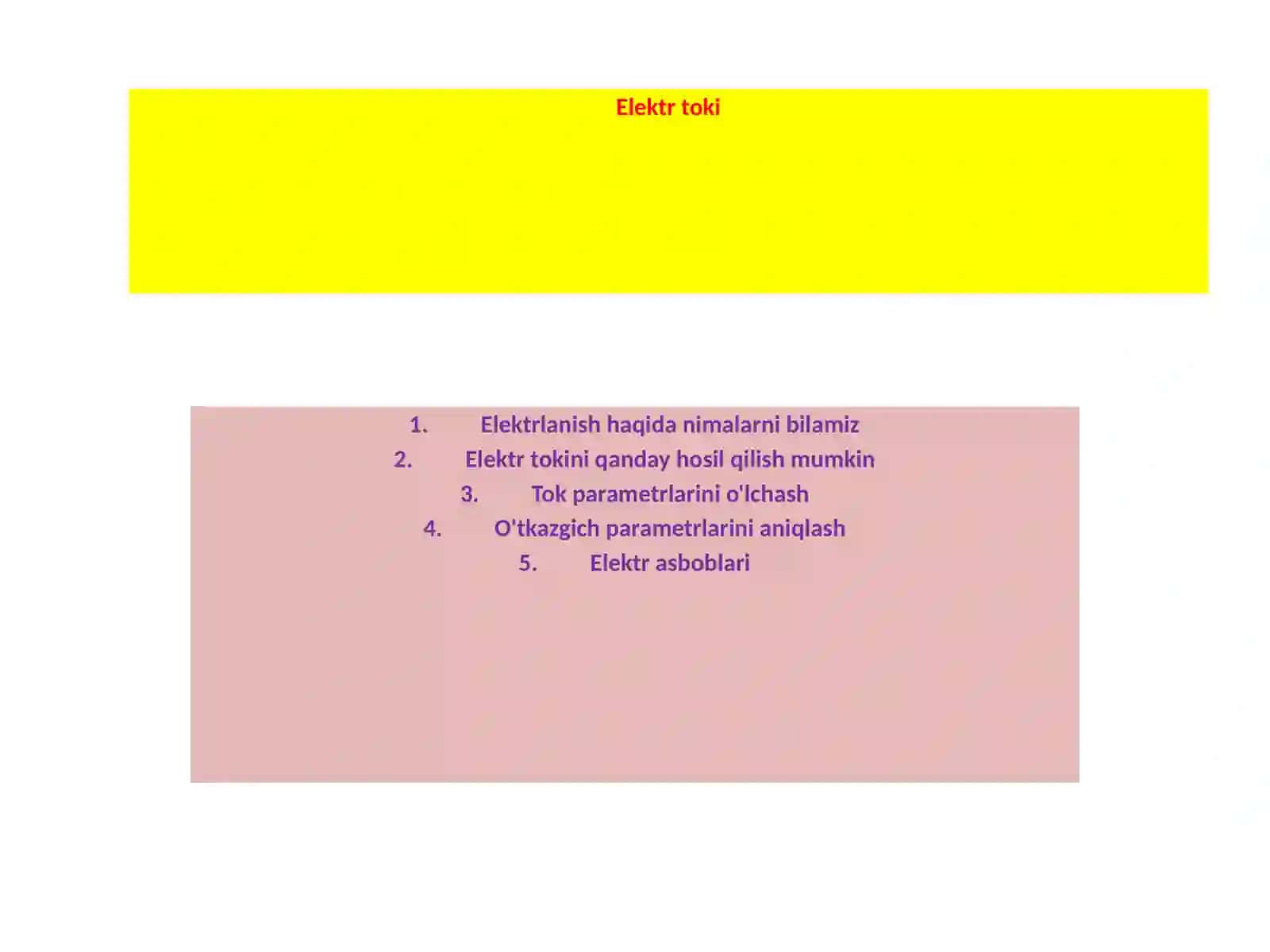 Fizika - Elektr toki (10-sinf) 2