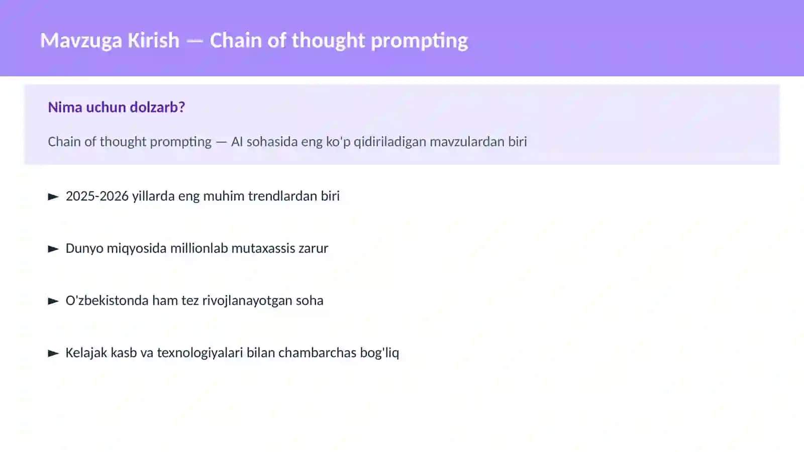 Chain of thought prompting 2