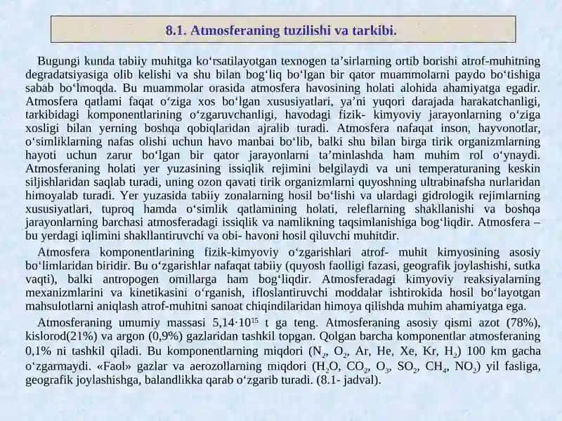 ATMOSFERA KIMYOSI 2