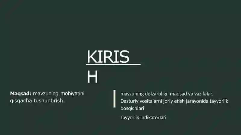 Dasturiy vositalarni foydalanishga tayyorlash usullari tahlili 2