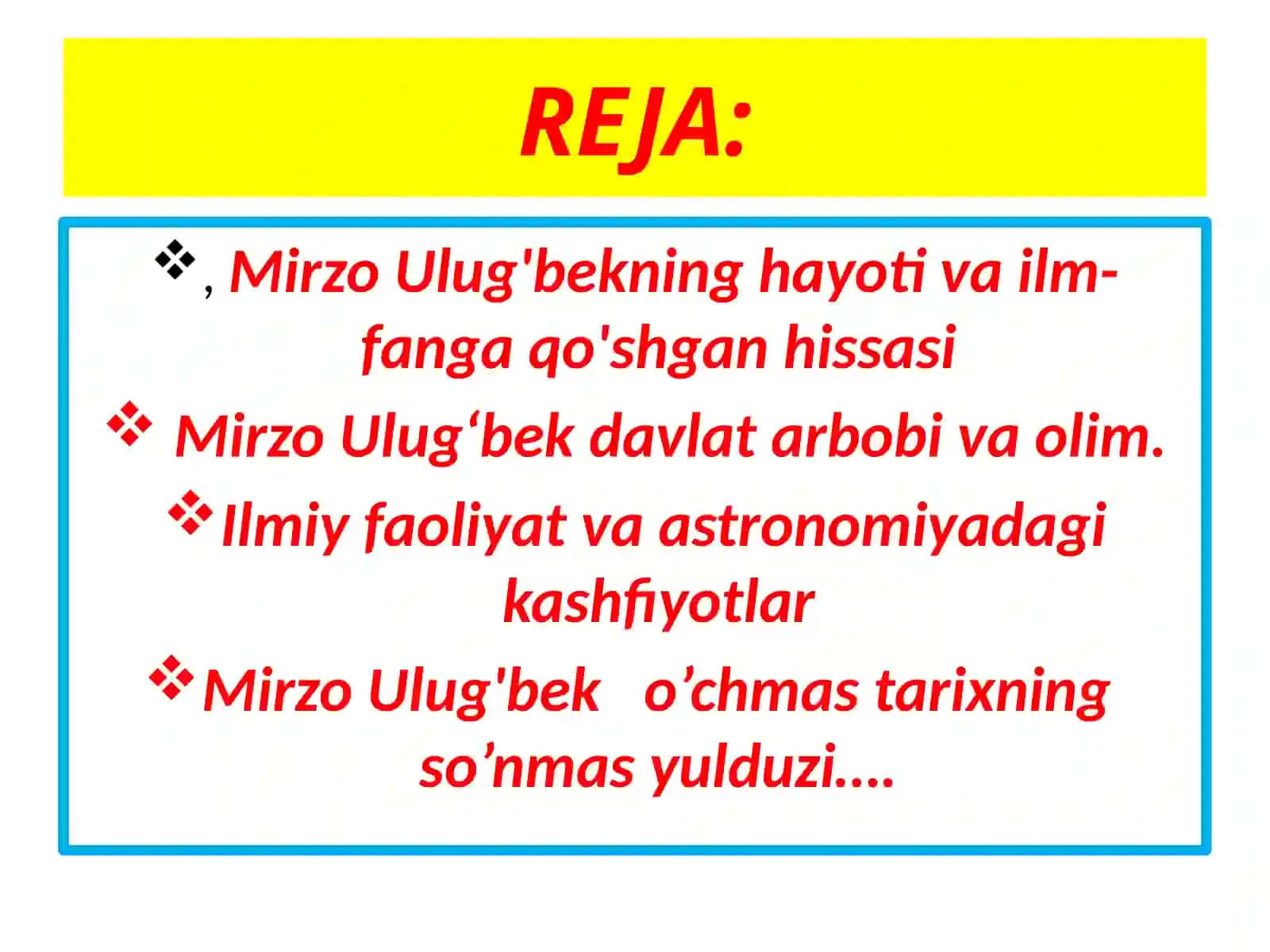 Mirzo Ulug'bekning Hayoti va Ilm-fan Gaqo'shgani Hissasi 2