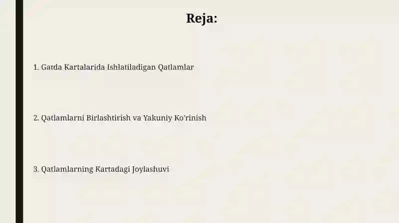Gatda Kartalarida Ishlatiladigan Qatlamlar 2