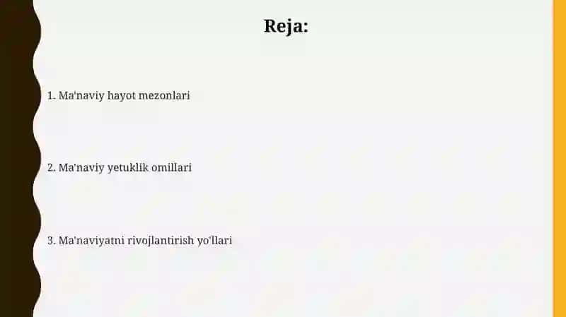 Ma’naviy hayot mezonlari 2