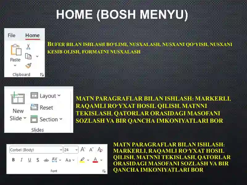 PowerPointdasturimenyulari 2
