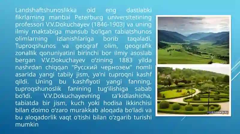 F.N. Milkovning Landshaftlarni tasniflash tajribasi 2