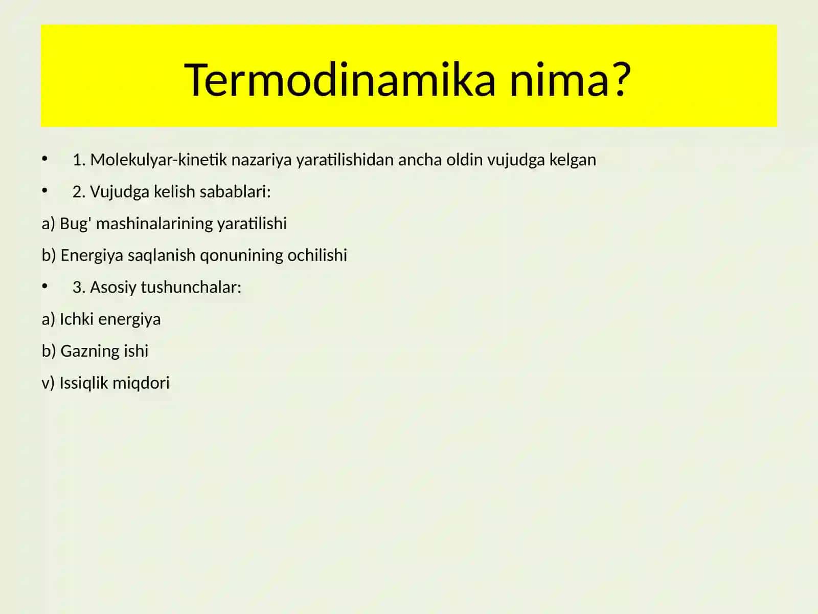 Fizika - Ichki energiya va uni o'zgartirish usullari (10-sinf) 2