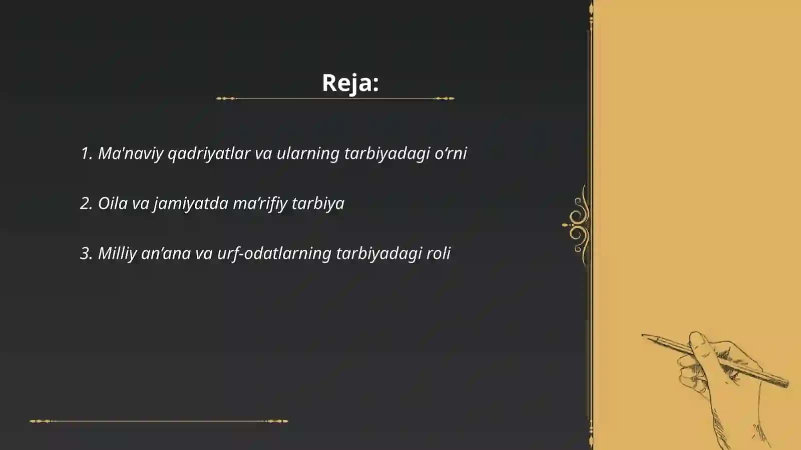 Ma’naviy-ma’rifiy tarbiya me’yorlarini shakllantirish 2