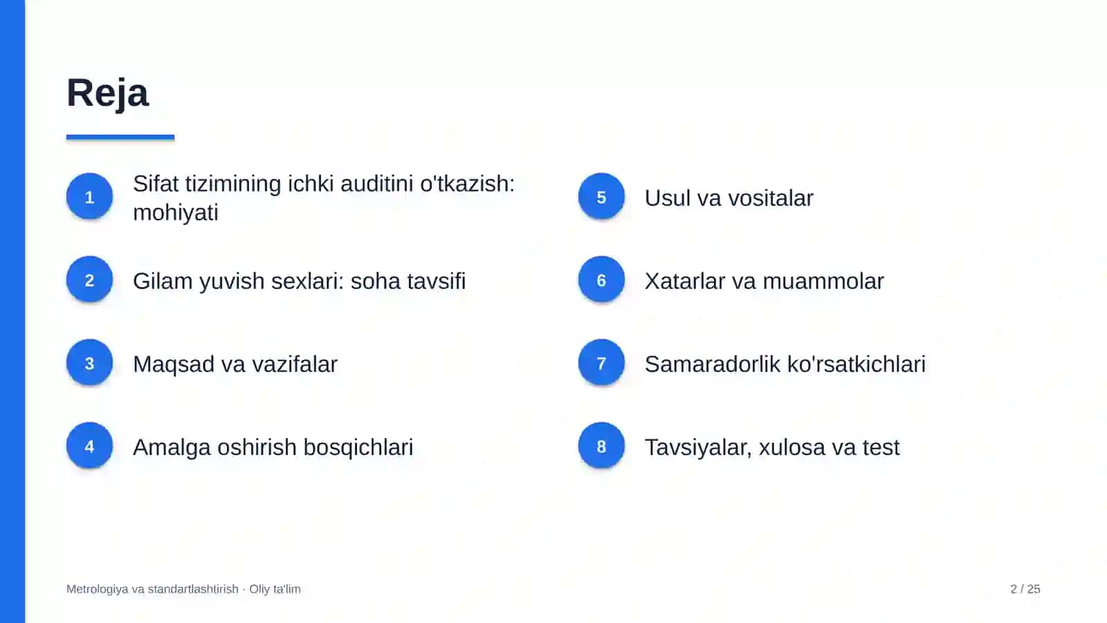 gilam yuvish sexlarida sifat tizimining ichki auditini o'tkazish 6360 2