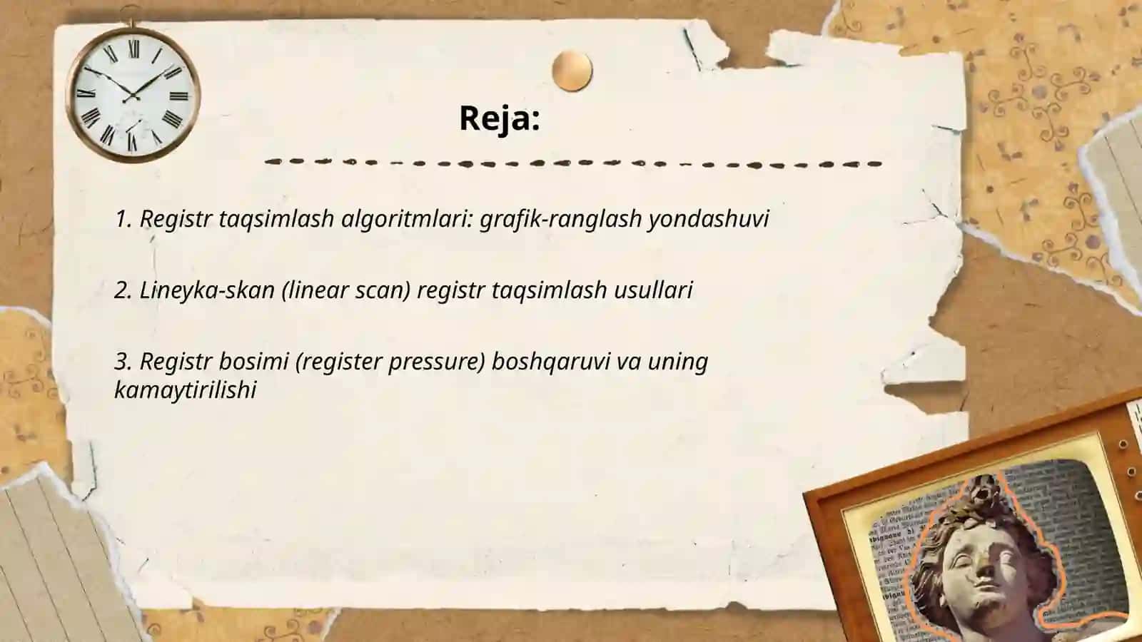 Registr taqsimlash algoritmlari 2