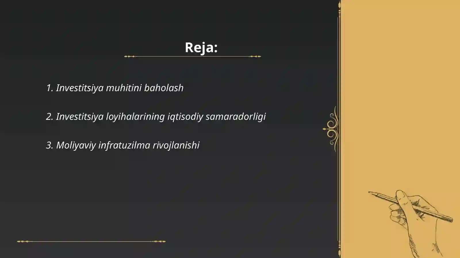 Investitsiya faoliyati va infratuzilma 2