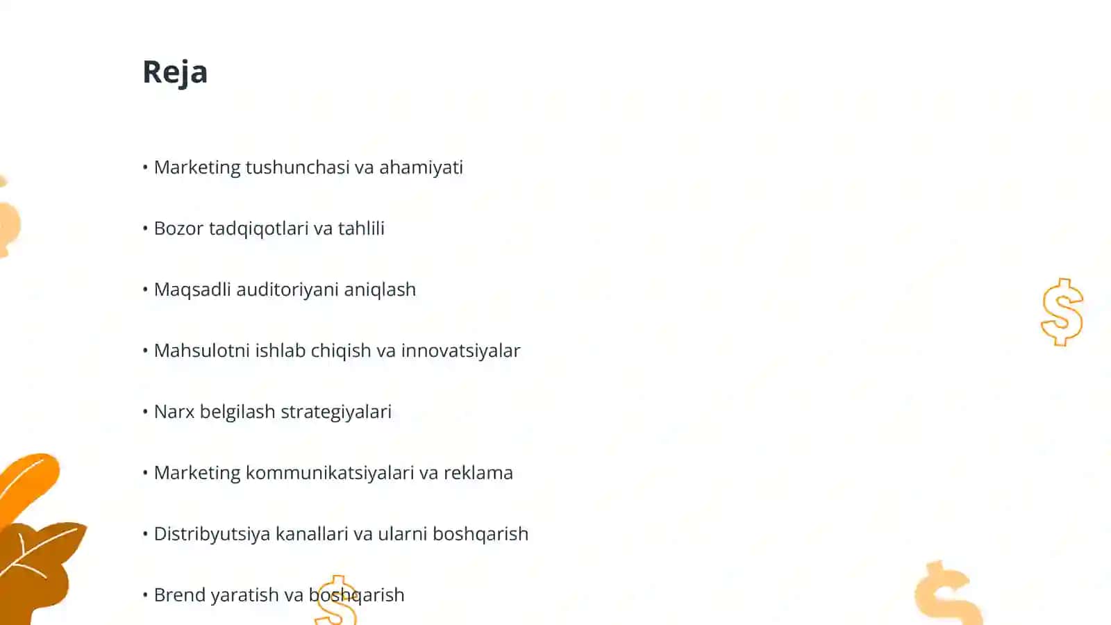 Marketingni asosiy vazifalari 2