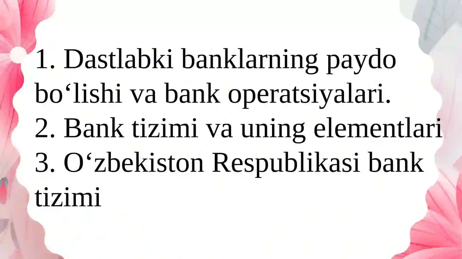 Banklarning kelib chiqishi va bank tizimi 2
