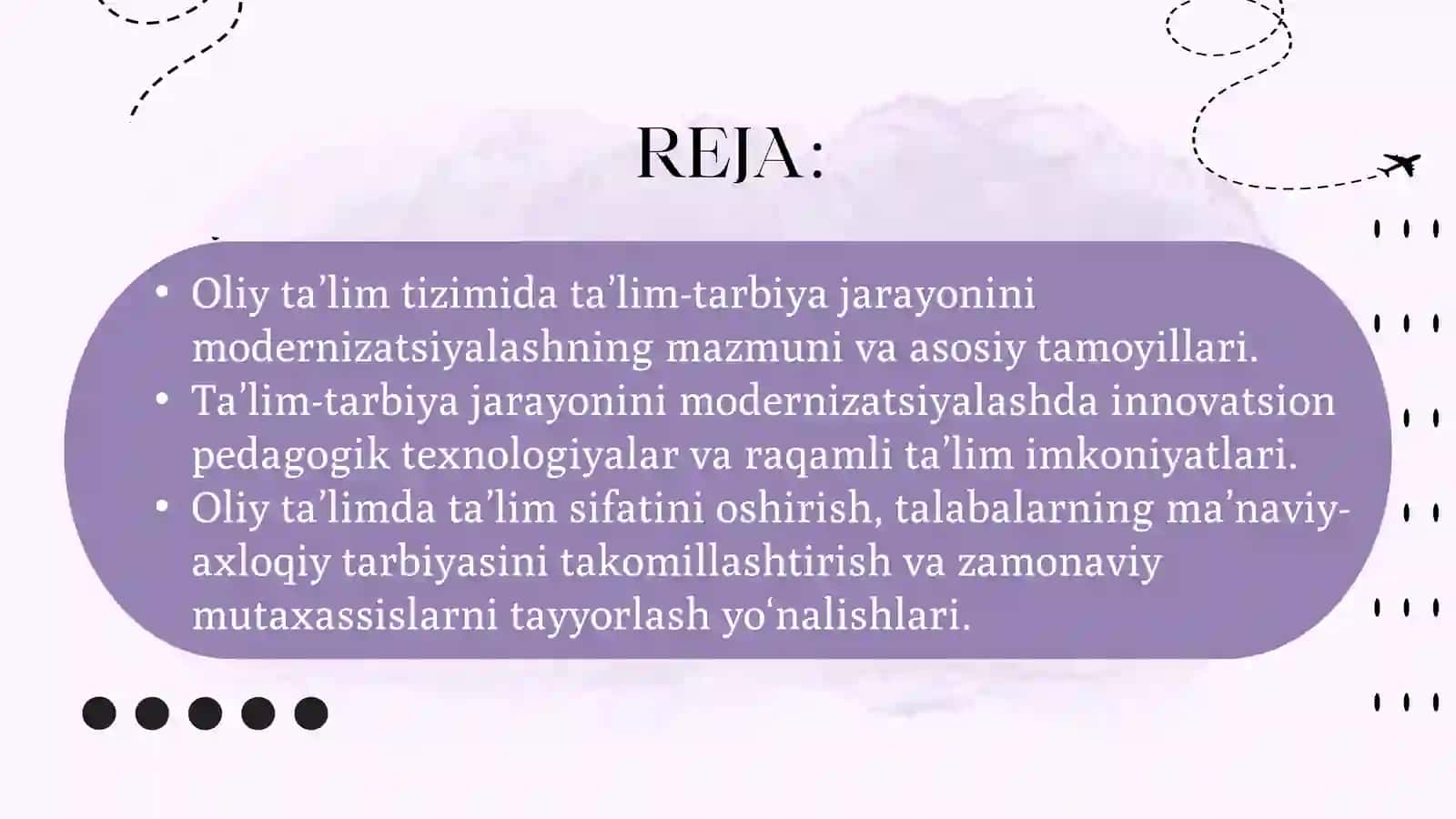 OLIY TAʼLIM TIZIMIDA TAʼLIM-TARBIYA JARAYONINI MODERNIZATSIYALASH YOʻNALISHLARI 2