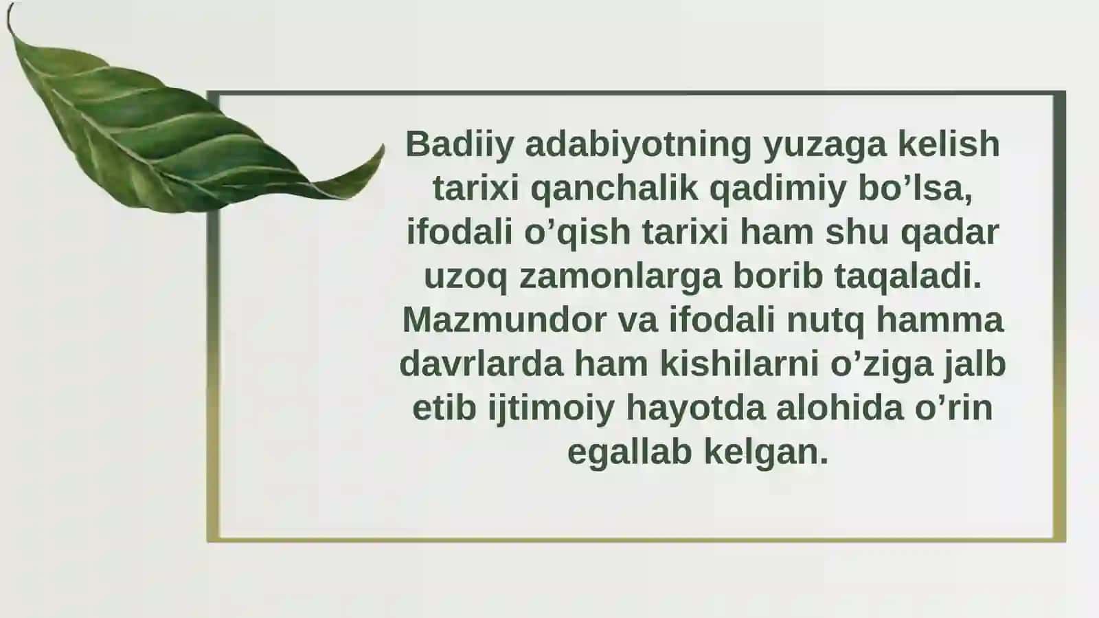 Ifodali òqish san'ati 2