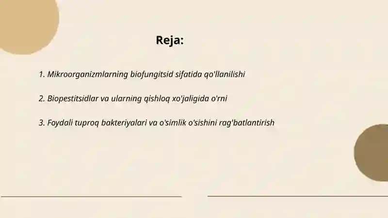 Mikroorganizmlarning qishloq xoʻjaligida, oʻsimliklarni himoya qilishda qoʻllanilishi 2