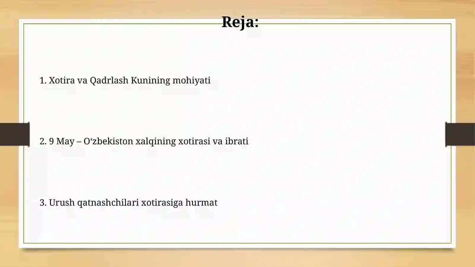 9- May Xotira va Qadrlash kuni 2