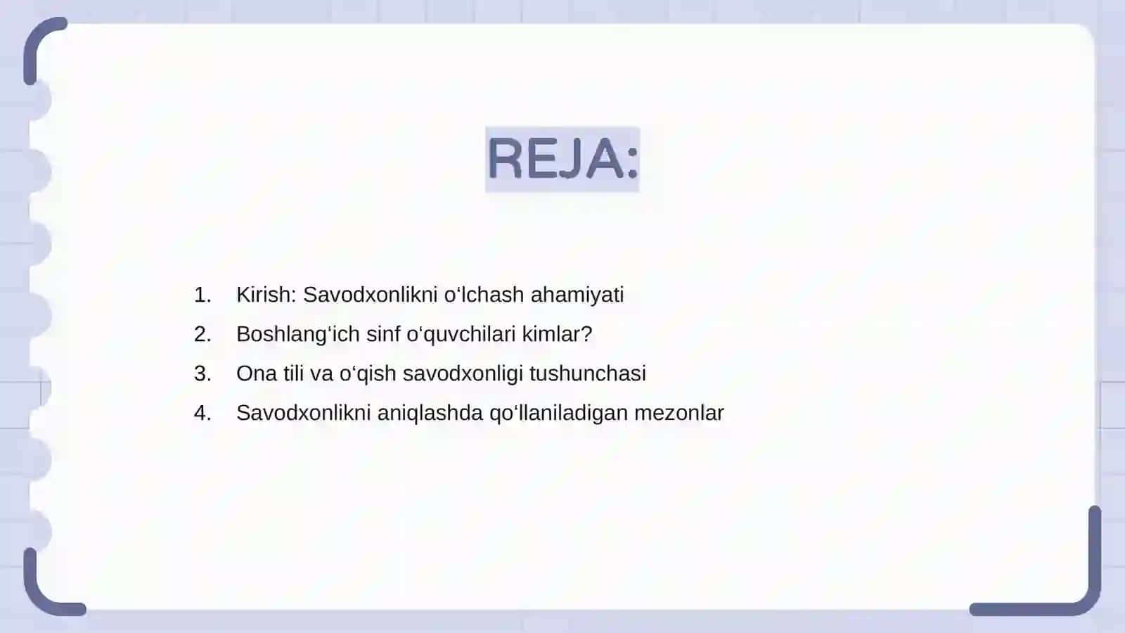 Boshlang'ich sinf o'quvchilarining ona tili va o'qish savodxonligidan bilimini tekshirish usullari 2
