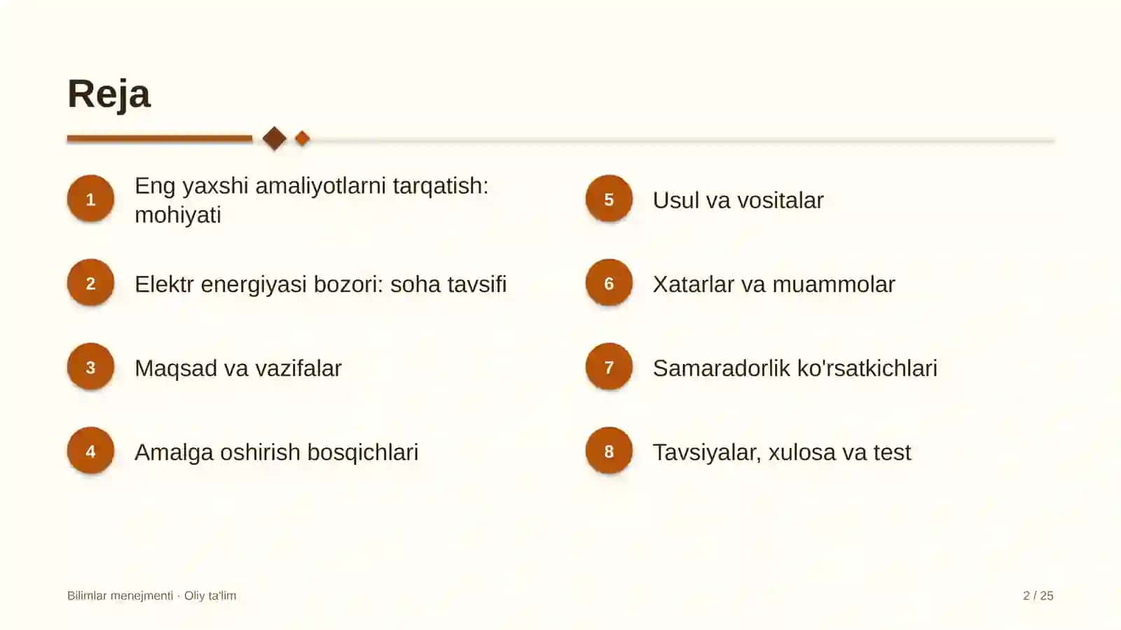 elektr energiyasi bozorida eng yaxshi amaliyotlarni to'plash va tarqatish 6296 2