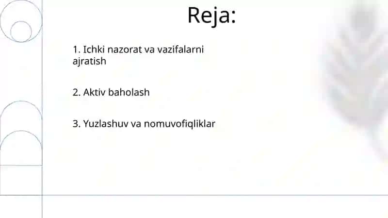 Asosiy vositalari auditi 2