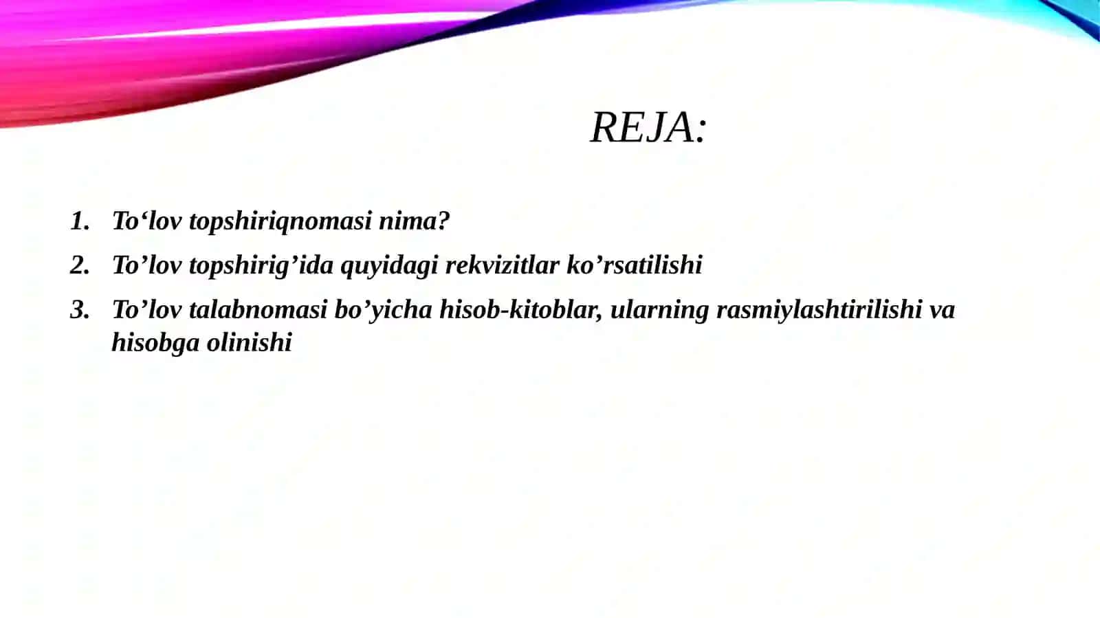 To‘lov topshiriqnomalari bilan hisob-kitob qilish 2
