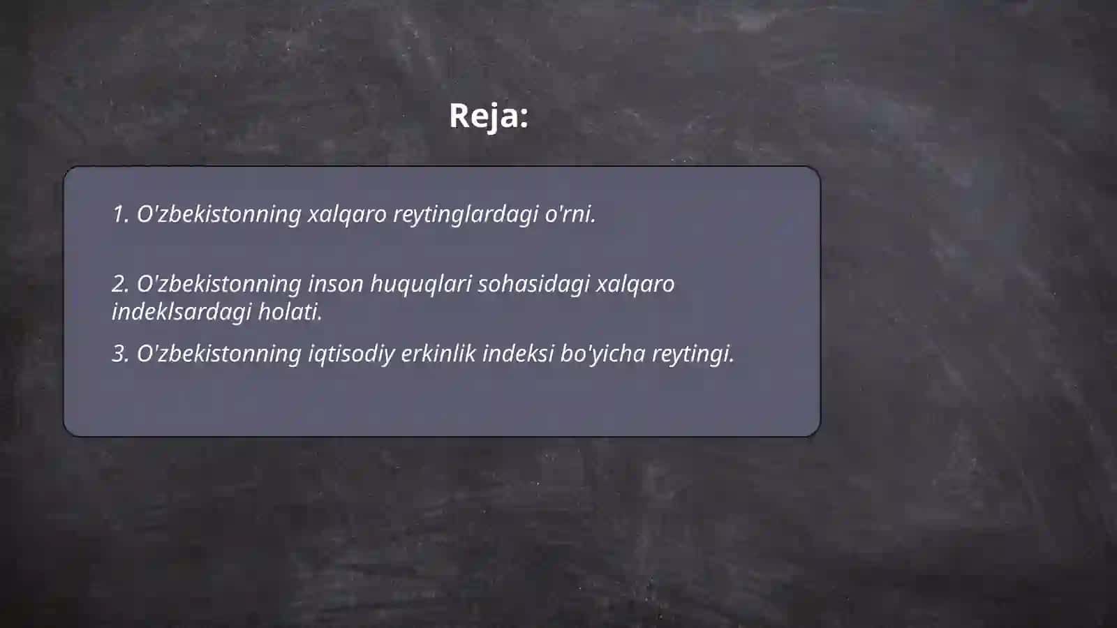 O'zbekiston va jahon hamjamiyati 2
