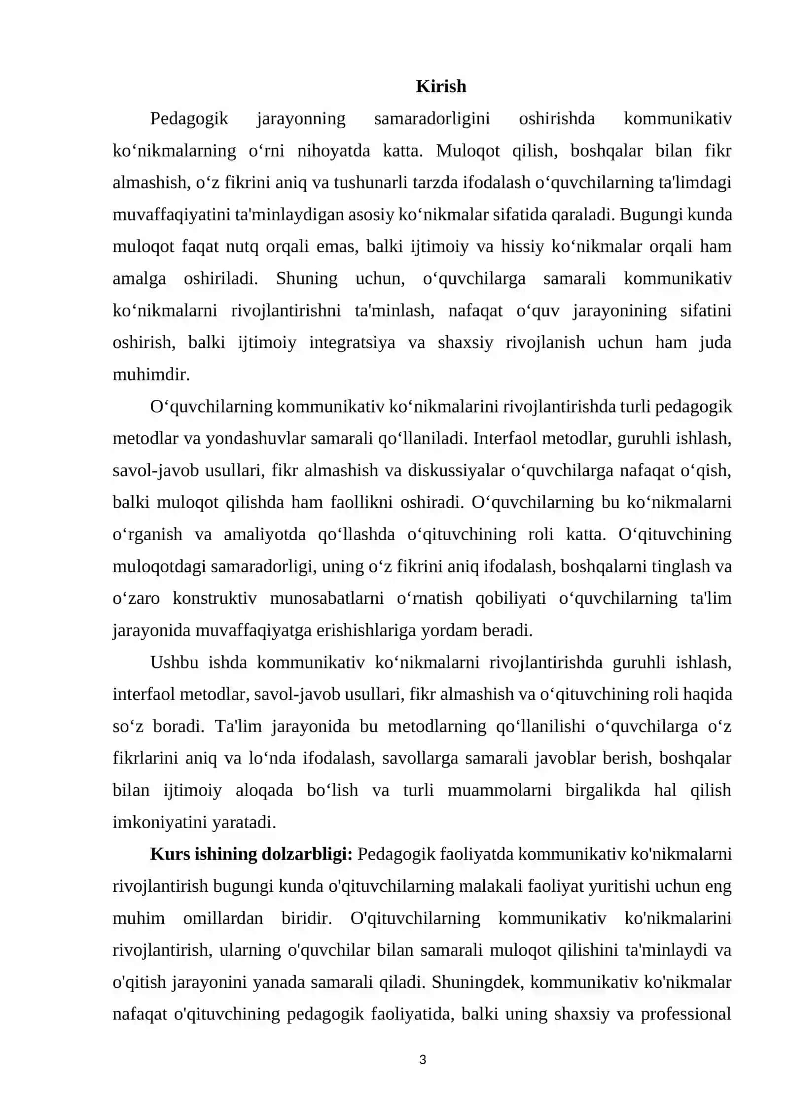 PEDAGOGIK FAOLIYATDA KOMMUNIKATIV KO'NIKMALAR 2